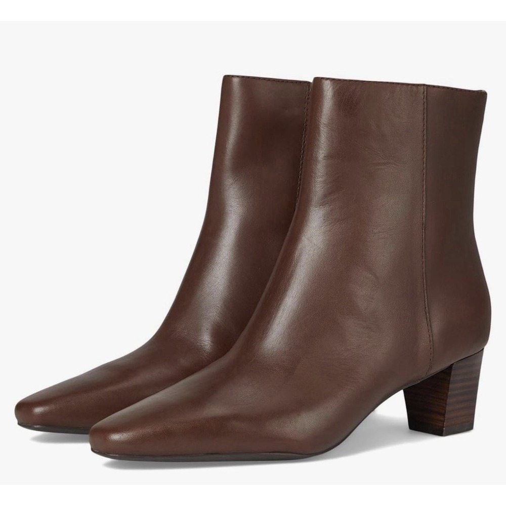 Lauren Ralph Lauren‎ Willa Boots Women Dark Mahogany Leather Ankle Bootie Size 6